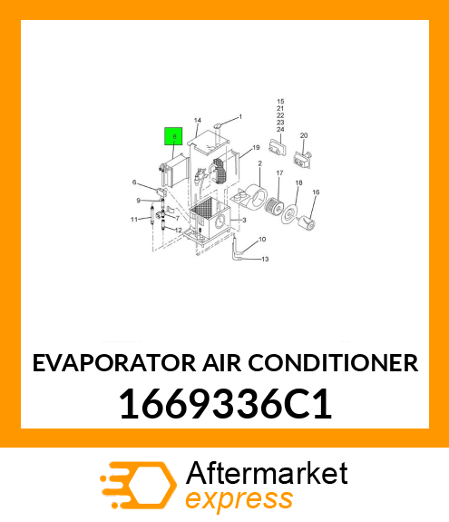 EVAPORATOR AIR CONDITIONER 1669336C1