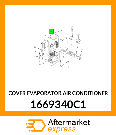 COVER EVAPORATOR AIR CONDITIONER 1669340C1