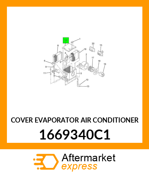 COVER EVAPORATOR AIR CONDITIONER 1669340C1