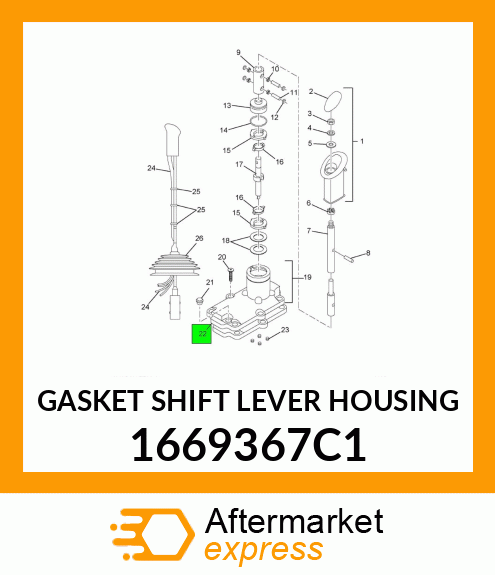 GASKET SHIFT LEVER HOUSING 1669367C1