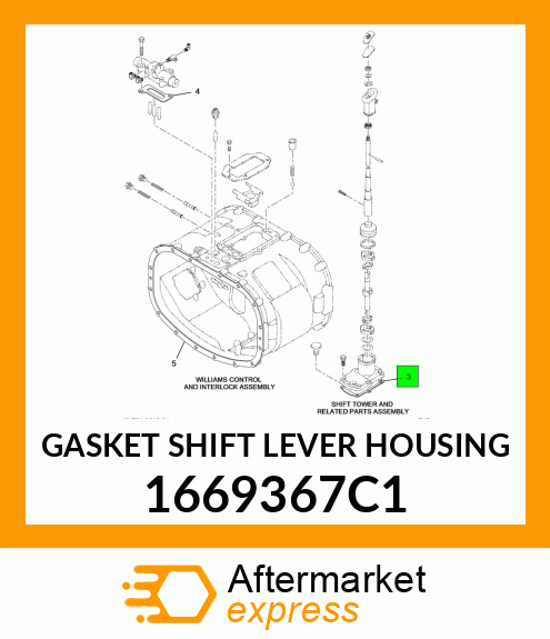 GASKET SHIFT LEVER HOUSING 1669367C1
