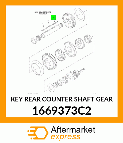 KEY REAR COUNTER SHAFT GEAR 1669373C2