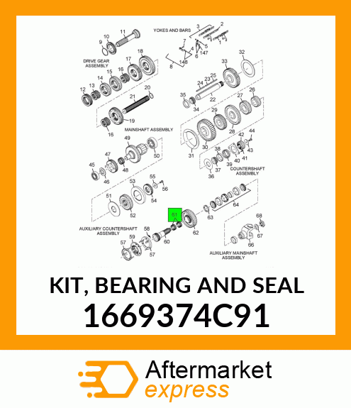 KIT, BEARING AND SEAL 1669374C91