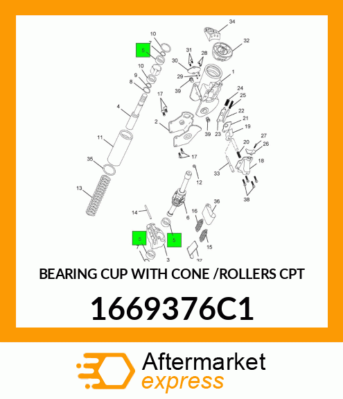 BEARING CUP WITH CONE /ROLLERS CPT 1669376C1