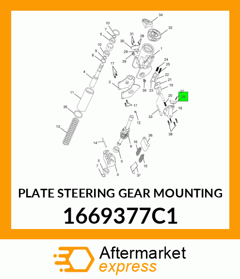 PLATE STEERING GEAR MOUNTING 1669377C1