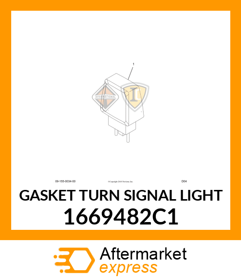 GASKET TURN SIGNAL LIGHT 1669482C1