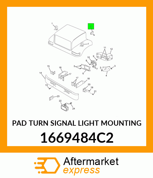 PAD TURN SIGNAL LIGHT MOUNTING 1669484C2