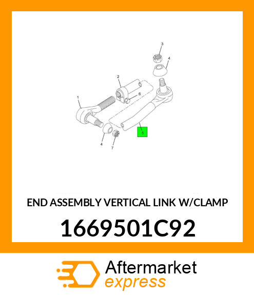 END ASSEMBLY VERTICAL LINK W/CLAMP 1669501C92