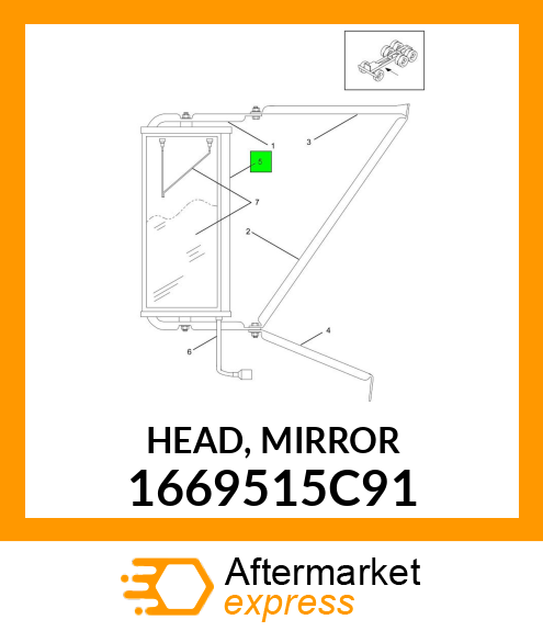 HEAD, MIRROR 1669515C91