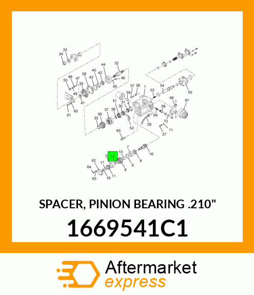 SPACER, PINION BEARING .210" 1669541C1