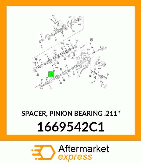 SPACER, PINION BEARING .211" 1669542C1