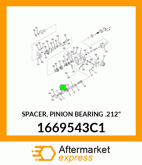 SPACER, PINION BEARING .212" 1669543C1