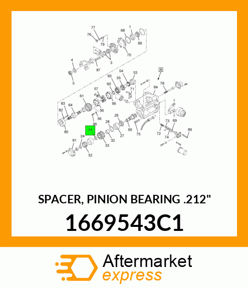 SPACER, PINION BEARING .212" 1669543C1