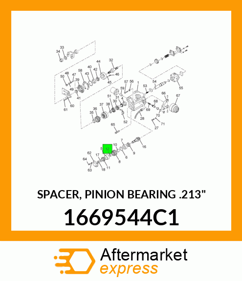 SPACER, PINION BEARING .213" 1669544C1