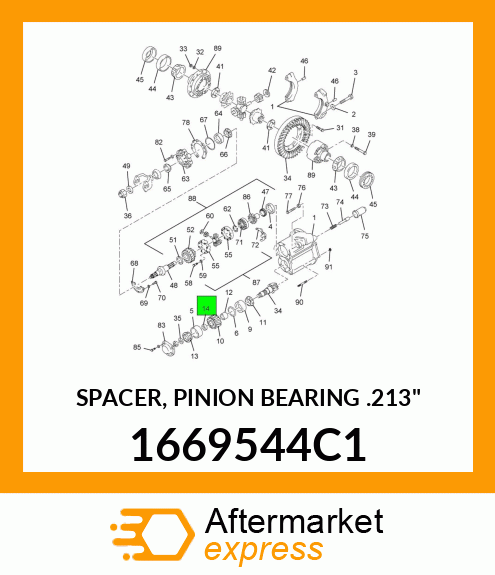 SPACER, PINION BEARING .213" 1669544C1