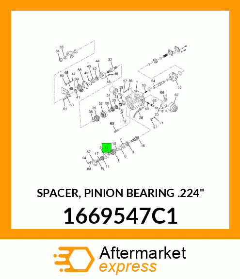 SPACER, PINION BEARING .224" 1669547C1