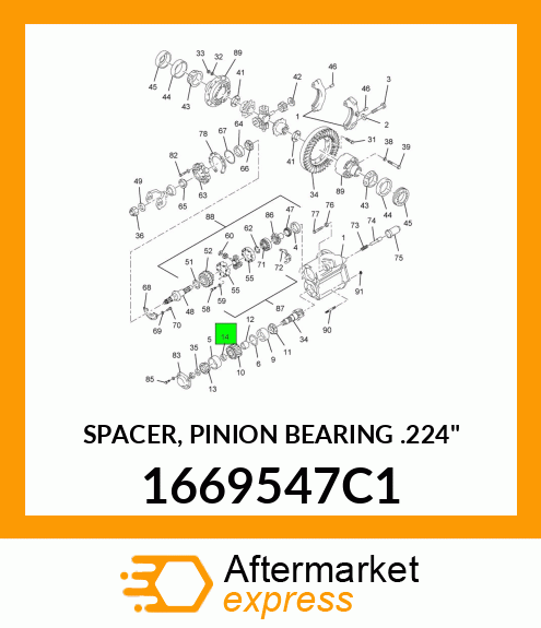 SPACER, PINION BEARING .224" 1669547C1