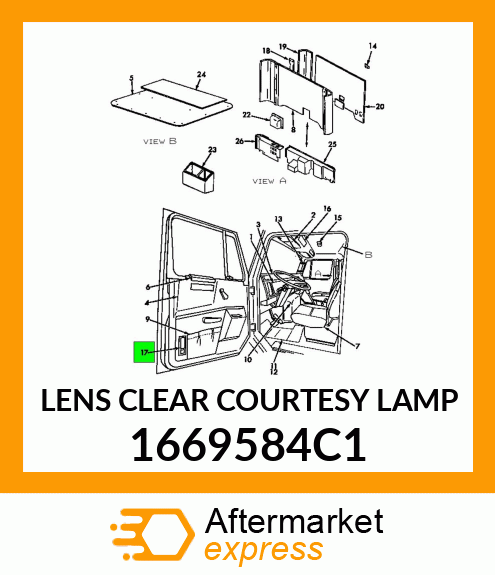 LENS CLEAR COURTESY LAMP 1669584C1