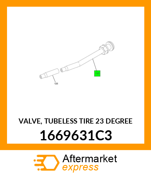 VALVE, TUBELESS TIRE 23 DEGREE 1669631C3