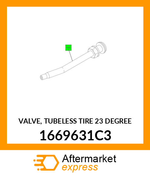 VALVE, TUBELESS TIRE 23 DEGREE 1669631C3