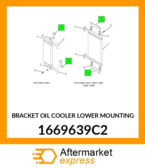 BRACKET OIL COOLER LOWER MOUNTING 1669639C2