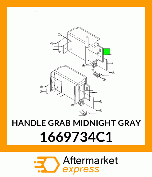 HANDLE GRAB MIDNIGHT GRAY 1669734C1