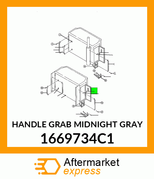 HANDLE GRAB MIDNIGHT GRAY 1669734C1