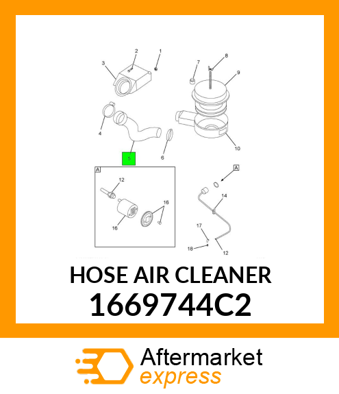HOSE AIR CLEANER 1669744C2