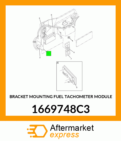 BRACKET MOUNTING FUEL TACHOMETER MODULE 1669748C3