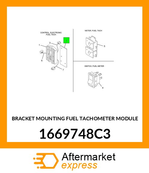 BRACKET MOUNTING FUEL TACHOMETER MODULE 1669748C3