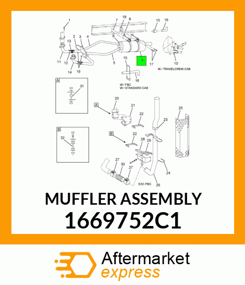 MUFFLER ASSEMBLY 1669752C1