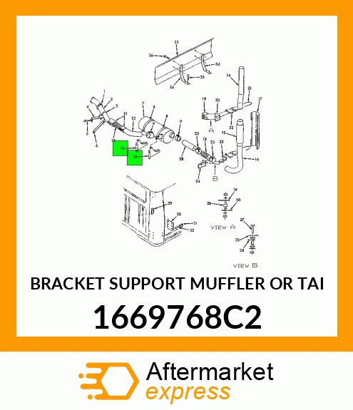 BRACKET SUPPORT MUFFLER OR TAI 1669768C2