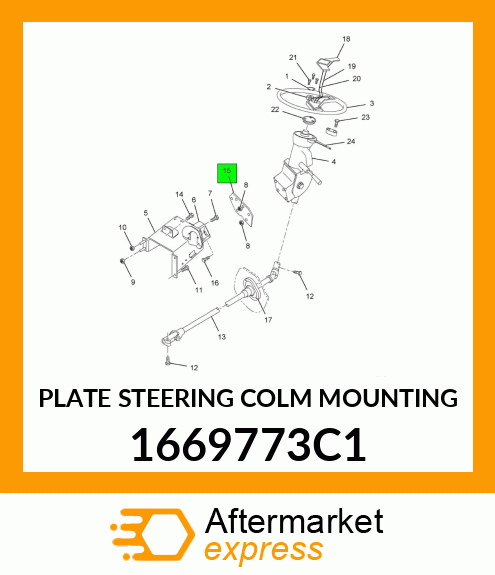 PLATE STEERING COLM MOUNTING 1669773C1