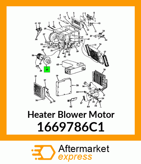 Heater Blower Motor 1669786C1