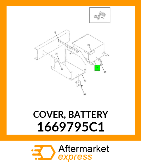 COVER, BATTERY 1669795C1