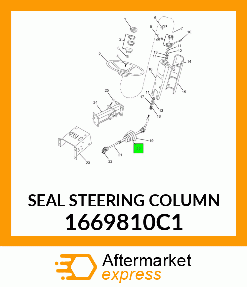 SEAL STEERING COLUMN 1669810C1