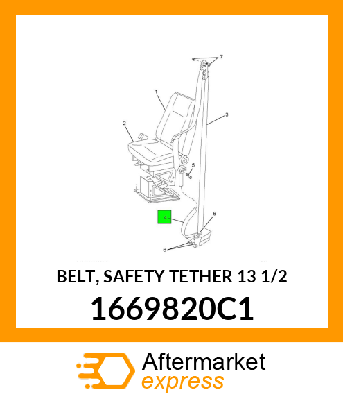 BELT, SAFETY TETHER 13 1/2" 1669820C1