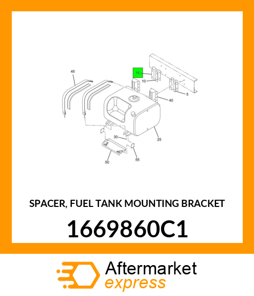 SPACER, FUEL TANK MOUNTING BRACKET 1669860C1