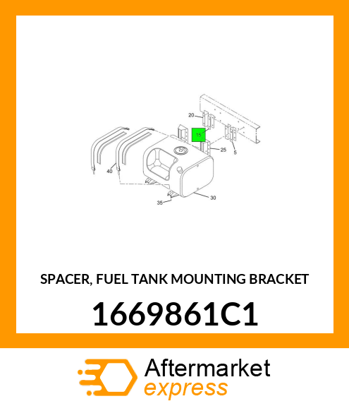 SPACER, FUEL TANK MOUNTING BRACKET 1669861C1