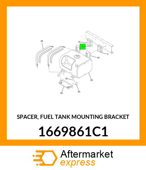 SPACER, FUEL TANK MOUNTING BRACKET 1669861C1