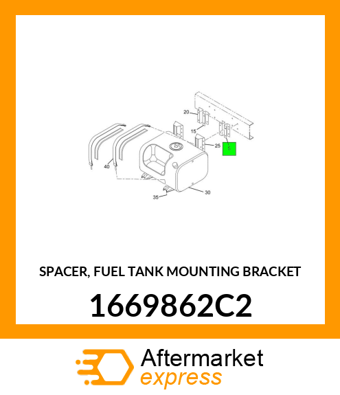 SPACER, FUEL TANK MOUNTING BRACKET 1669862C2