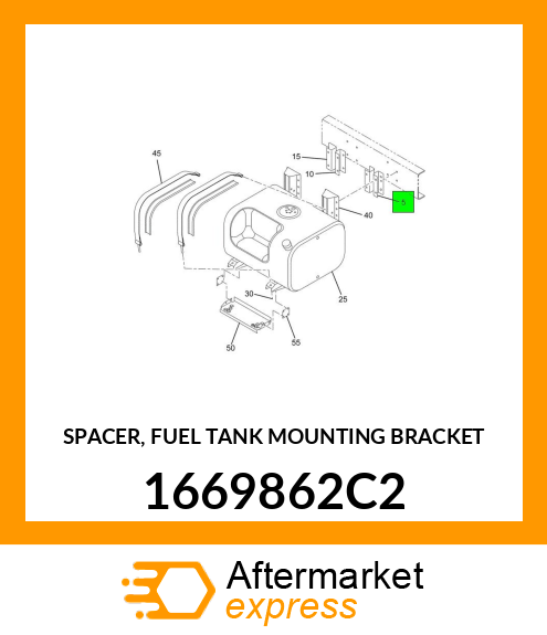 SPACER, FUEL TANK MOUNTING BRACKET 1669862C2