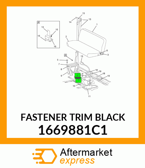 FASTENER TRIM BLACK 1669881C1