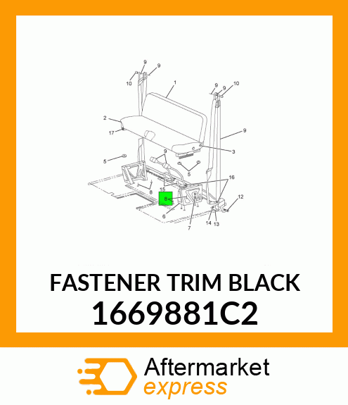 FASTENER TRIM BLACK 1669881C2