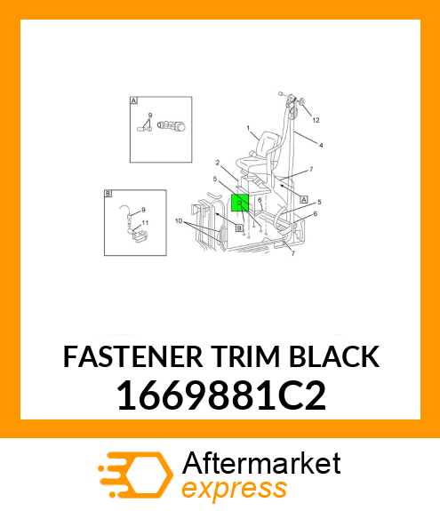 FASTENER TRIM BLACK 1669881C2