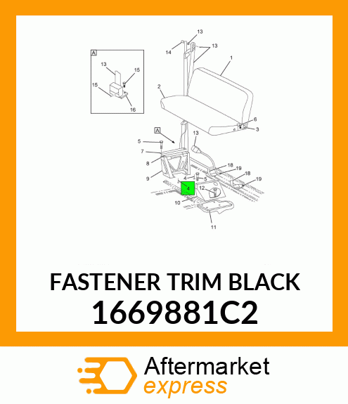 FASTENER TRIM BLACK 1669881C2