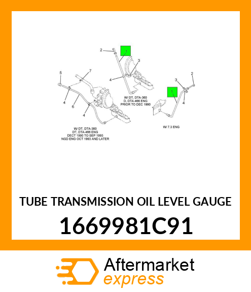TUBE TRANSMISSION OIL LEVEL GAUGE 1669981C91