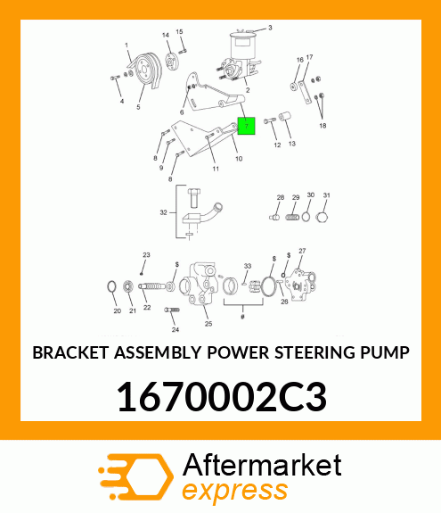 BRACKET ASSEMBLY POWER STEERING PUMP 1670002C3