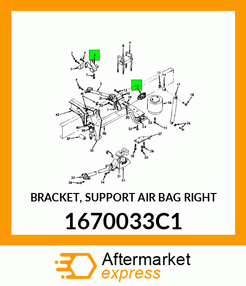 BRACKET, SUPPORT AIR BAG RIGHT 1670033C1