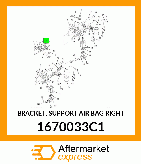 BRACKET, SUPPORT AIR BAG RIGHT 1670033C1